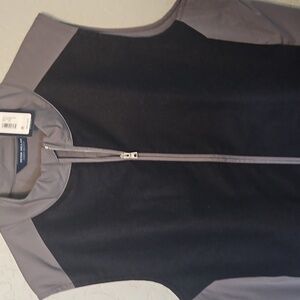 PETER MILLAR Cambridge 100% Merino Wool Full Zip Vest XXL Navy Blue & Grey NWT